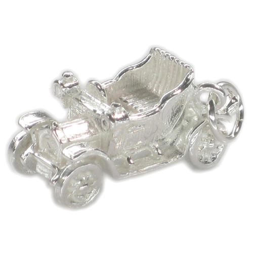 Old fashioned car sterling silver charm .925 x 1 Wedding cars charms A1