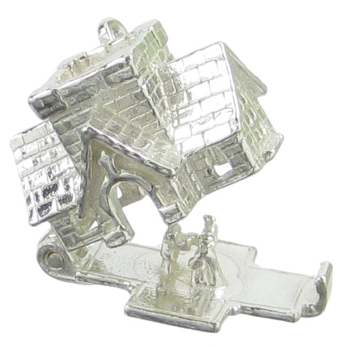 Church sterling silver opening charm .925 x 1 churches holy buildings