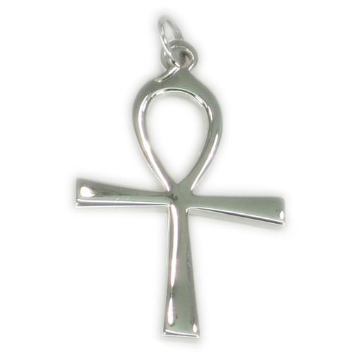 Ankh style sterling silver large cross pendant .925 x 1 Ankhs crosses