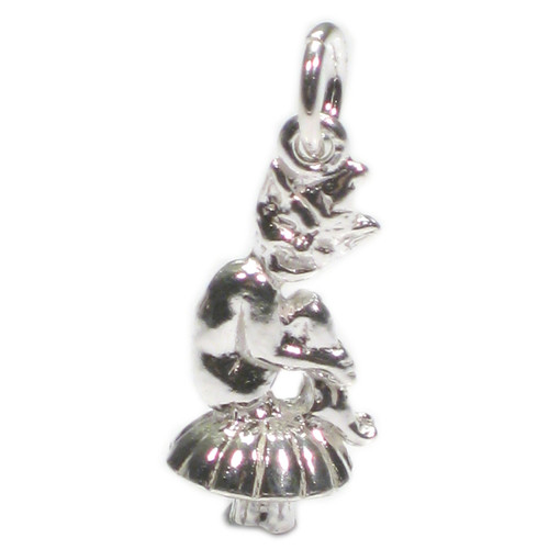 Pixie sitting on a mushroom sterling silver charm .925 x 1 charms