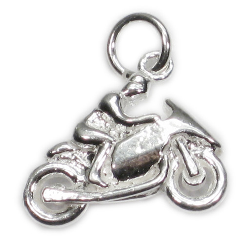 Motorbike TT sterling silver charm .925 x 1 Racing bikes bike charms