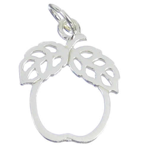 Apple Sterling silver charm .925 x 1 Fruits Apples Fruit charms