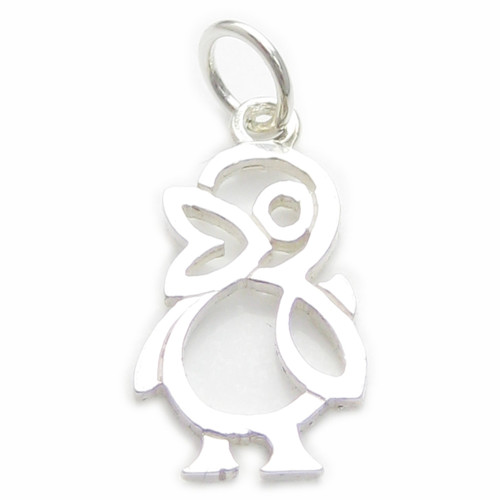 Chicken Chick Sterling Silver Charm Bird .925 chickens chicks charms