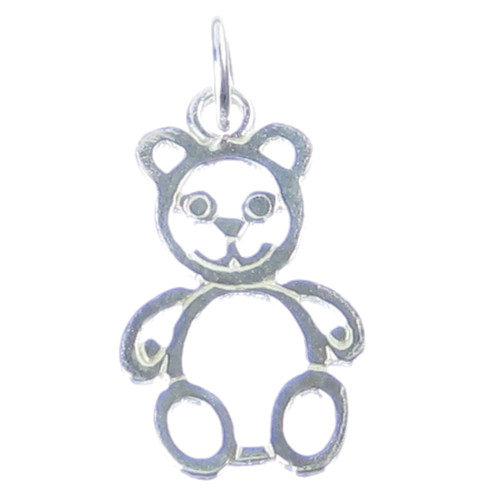 Teddy Bear sterling silver charm .925 x 1 Teddys Teddies Bears charms.