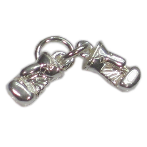 Boxing Gloves pair small sterling silver charm .925 x 1 boxer charms