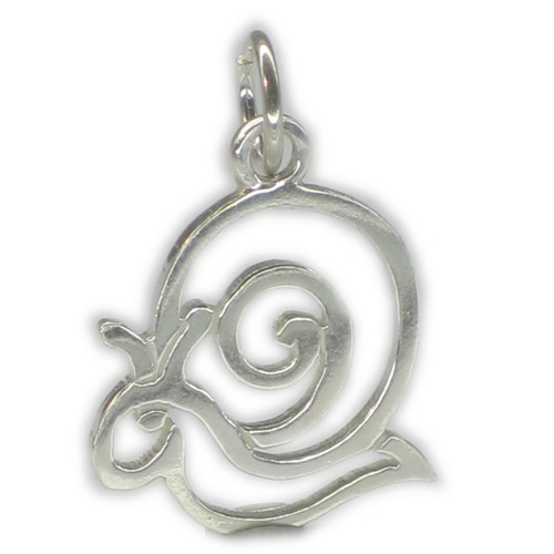 Snail sterling silver charm .925 x 1 snails charms
