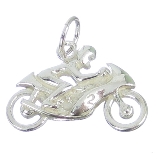 Motorbike sterling silver charm .925 x 1 Motorbikes Racing Bikes charms