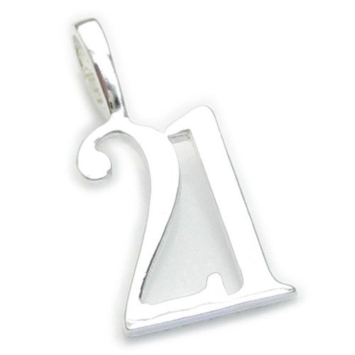 21st birthday sterling silver small pendant .925 Birthdays pendants