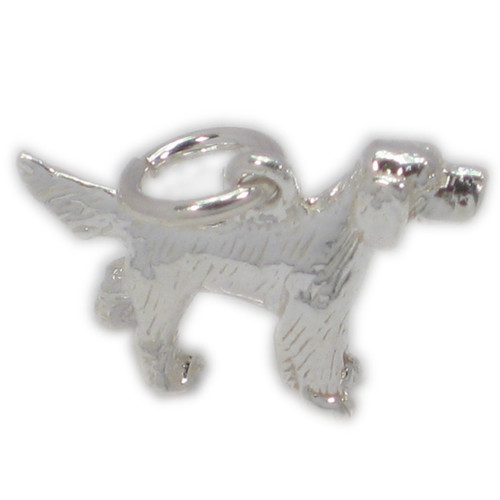 Retriever dog sterling silver charm .925 x 1 dogs charms