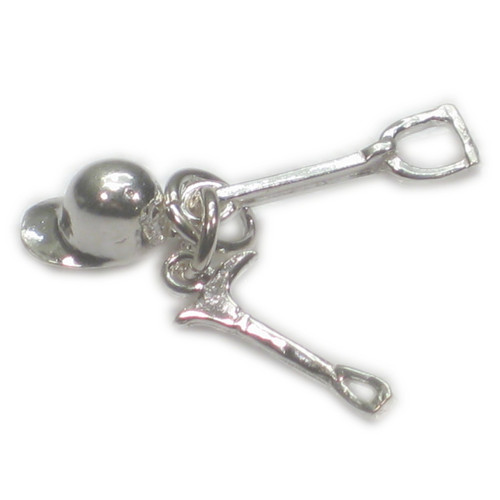 Riding set Stirrup Crop Hat sterling silver charm .925 x 1 Horse charms