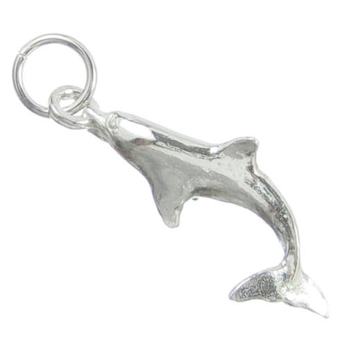 Dolphin sterling silver charm .925 x 1 Dolphins charms A3