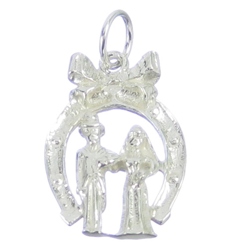 Wedding Couple Bride and Groom sterling silver charm .925 x 1 Love charms