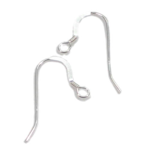 1 pair Earring Wires Sterling Silver .925 Fish Hook Findings fittings