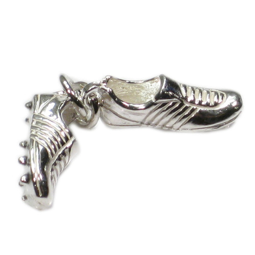 Football Boots - Soccer sterling silver charm .925 pair boot charms