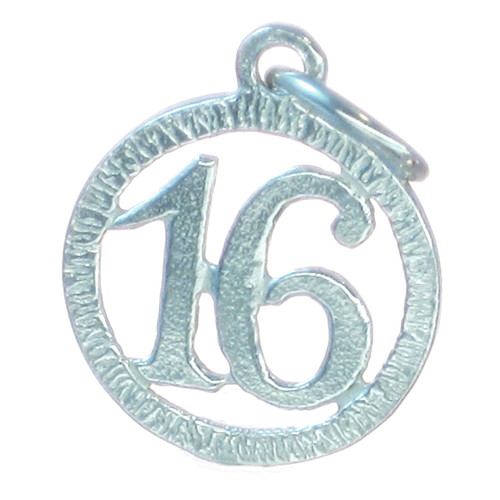 16th Birthday sterling silver charm .925 x 1 Birthdays Charms