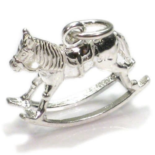 Rocking Horse sterling silver charm .925 x 1 babies charms