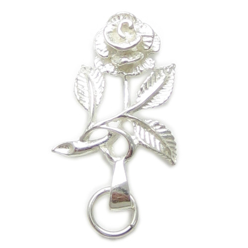Flower pretty sterling silver charm .925 x 1 Flowers charms
