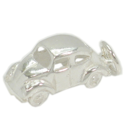 Beetle Car Sterling Silver Charm .925 x 1 Cars charms