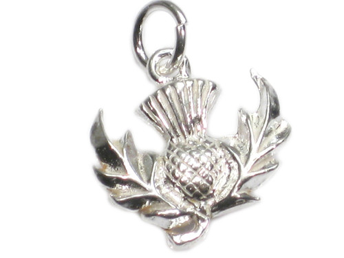 Thistle sterling silver charm .925 x 1 Scottish Scotland charms