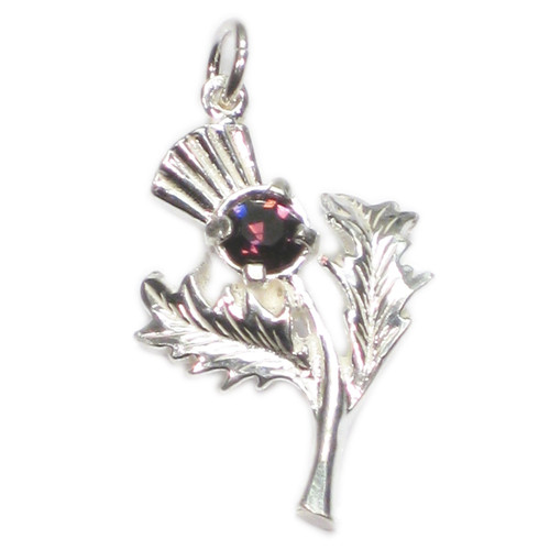 Thistle sterling silver charm .925 x 1 Scottish Scotland charms A1