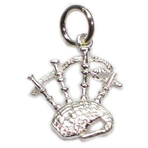 Bagpipes SMALL sterling silver charm .925 x 1 Scottish Scotland charms