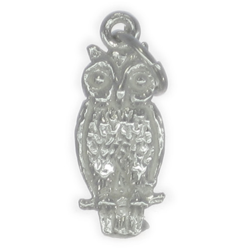 Owl sterling silver charm .925 x 1 Owls Birds Charms
