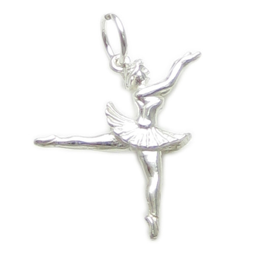 Ballerina sterling silver charm .925 x 1 Ballerinas Ballet dancers charms