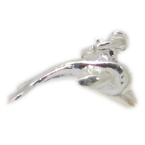 Dolphin sterling silver charm .925 x 1 dolphins charms J
