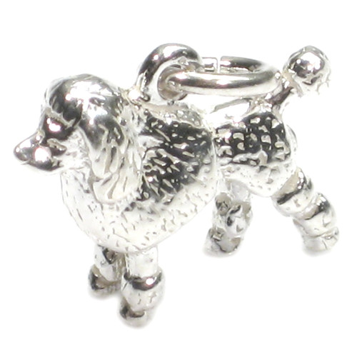 Poodle Dog sterling silver charm .925 Dogs Poodles charms