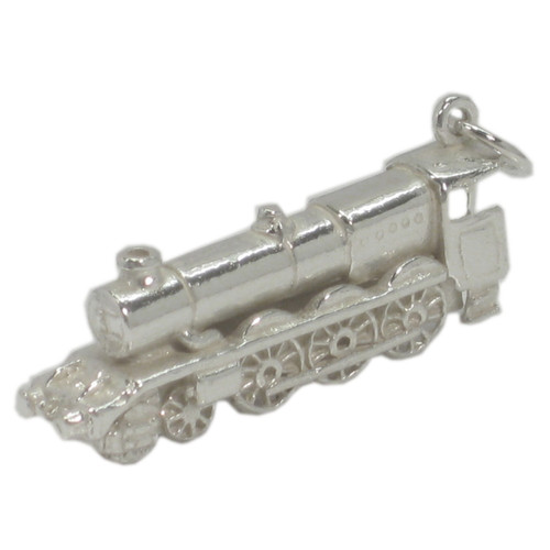Railway Engine Train strlng silver charm .925 x1 Locomotive Trains Charms