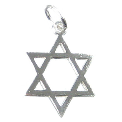 Star Of David Small Sterling Silver Charm .925 x 1 Jewish faith charms