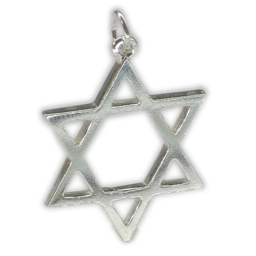 Star Of David Small Sterling Silver Charm .925 x 1 Jewish faith charms C2