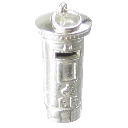 Pillar Box sterling silver charm .925 x1 Postbox Letter Royal Mail charms