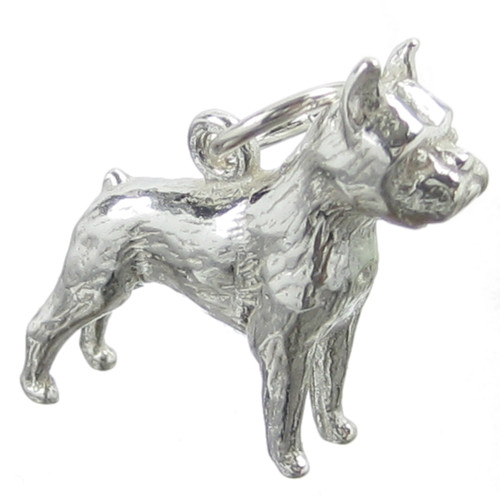 Boxer Dog sterling silver charm .925 x 1 Boxers Dogs charms