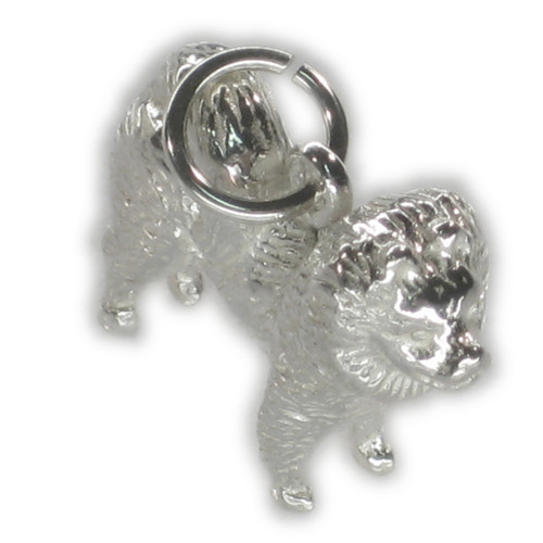 Chow Chow dog sterling silver charm .925 Chows dogs charms