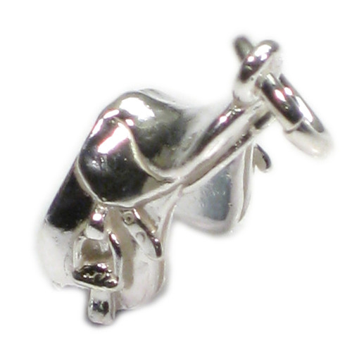 Horse Saddle sterling silver charm .925 x 1 Horses Riding charms