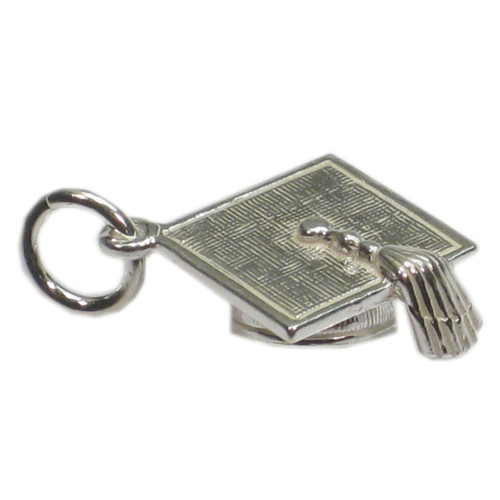 Mortarboard Mortar Board Graduation sterling silver charm .925 x1 charms
