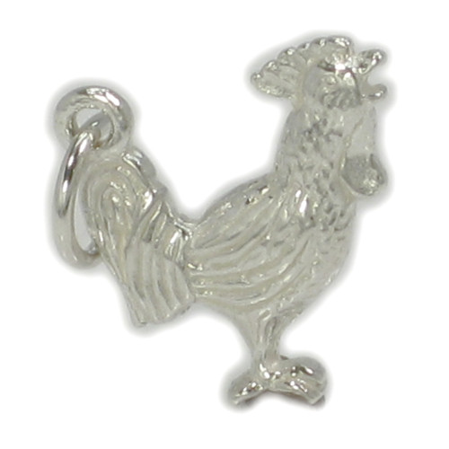 Chicken Cockerel Rooster Sterling Silver Charm .925 x 1 birds charms