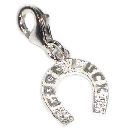 Good Luck Horse Shoe sterling silver charm .925 x 1 lucky charms