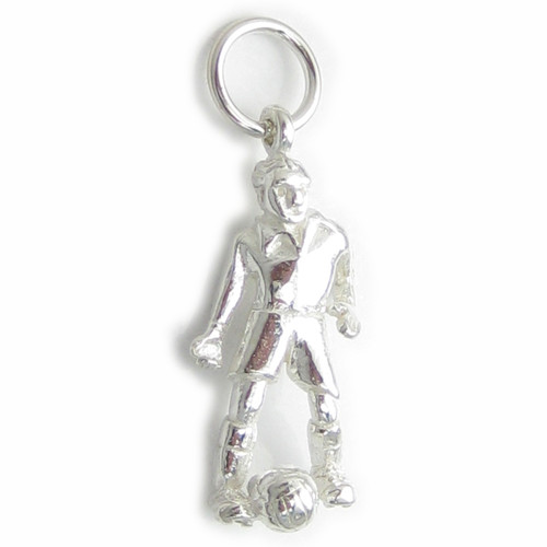 Footballer sterling silver charm .925 x 1 Football Soccer Player