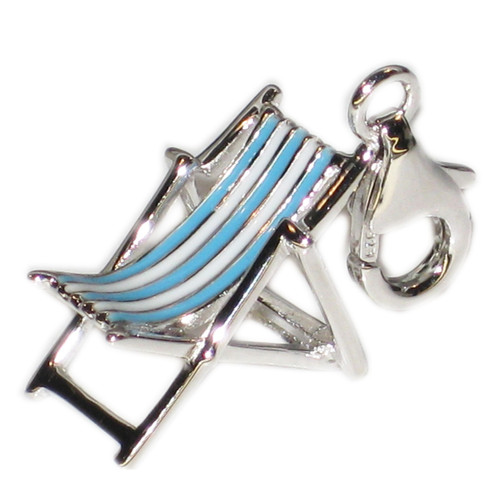 Deck Chair sterling silver charm .925 x 1 Rest and relaxation charms