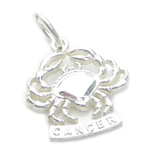 Cancer the Crab sterling silver Zodiac charm .925 x 1 Zodiacs Charms