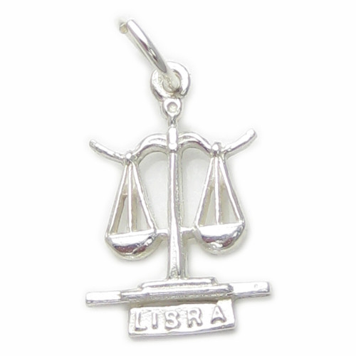 Libra Zodiac sterling silver charm .925 x 1 Libras Zodiacs Charms