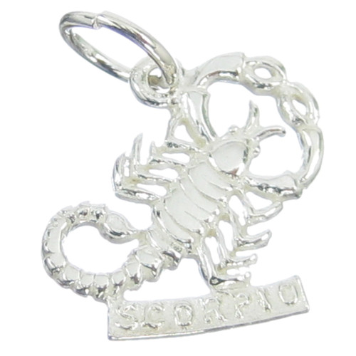 Scorpio Zodiac Sterling Silver Charm .925 x 1 Scorpions charms