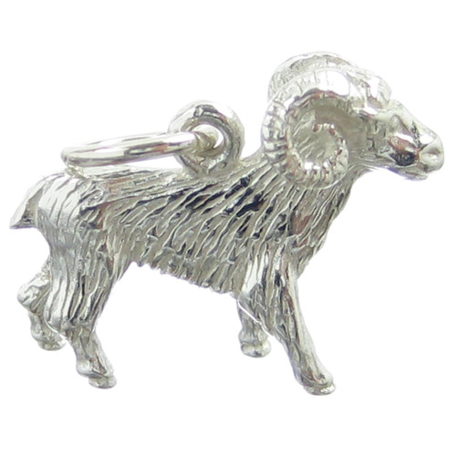 Aries the Ram sterling silver charm .925 x 1 Zodiac Rams Goats charms
