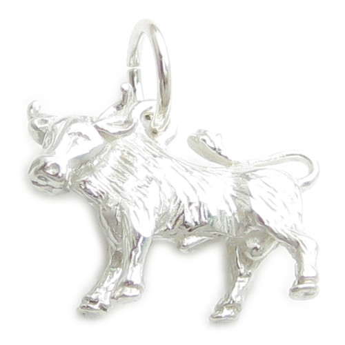 Taurus Zodiac Bull sterling silver charm .925 x 1 Bulls Zodiacs charms