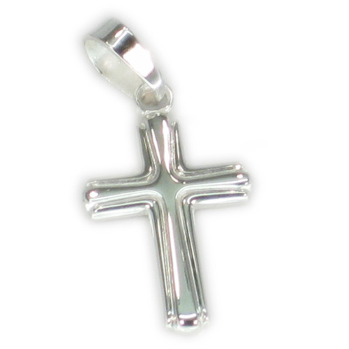 Cross sterling silver pendant .925 x 1 crosses pendants F