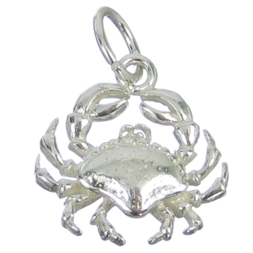 Crab sterling silver charm .925 x 1 Cancer Crabs Zodiacs Zodiac Charms