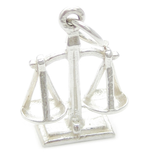 Libra Scales Zodiac sterling silver charm .925 x 1 Libras Zodiacs Charms