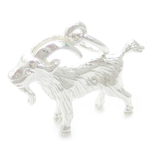 Capricorn Goat Zodiac charm sterling silver .925 Goats charms
